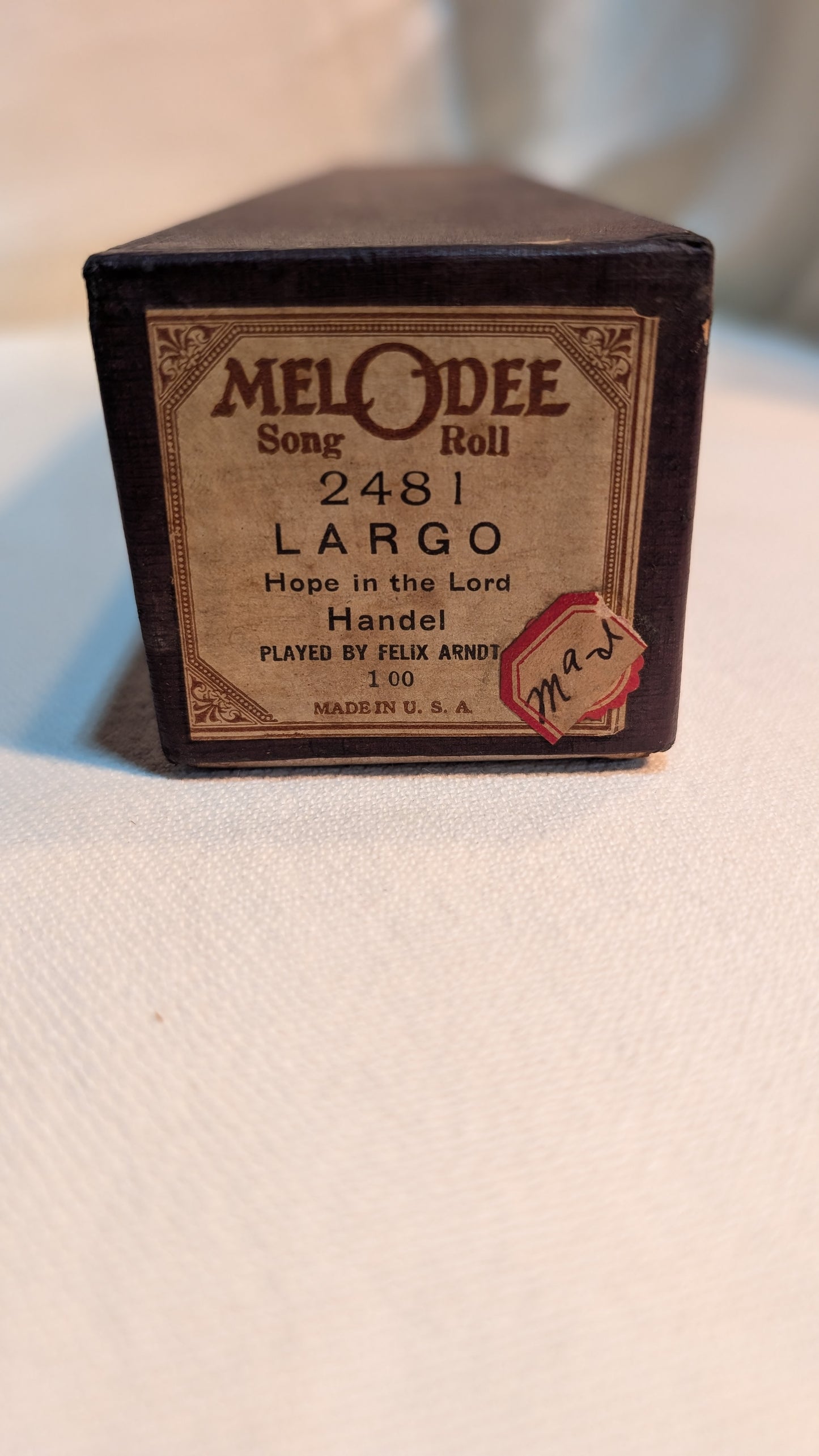Melodee Song Roll 2481 for Player Piano