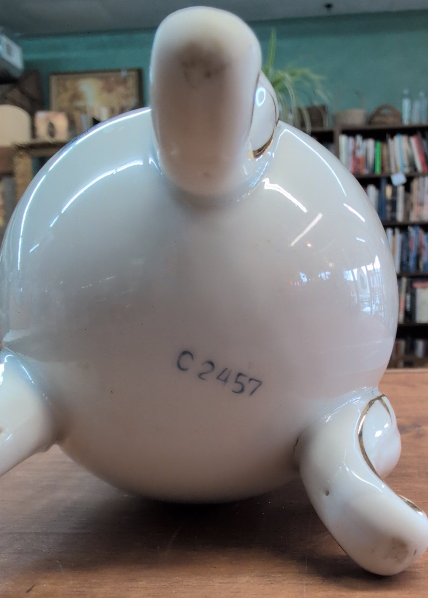 Ceramic Bluejay bird egg
