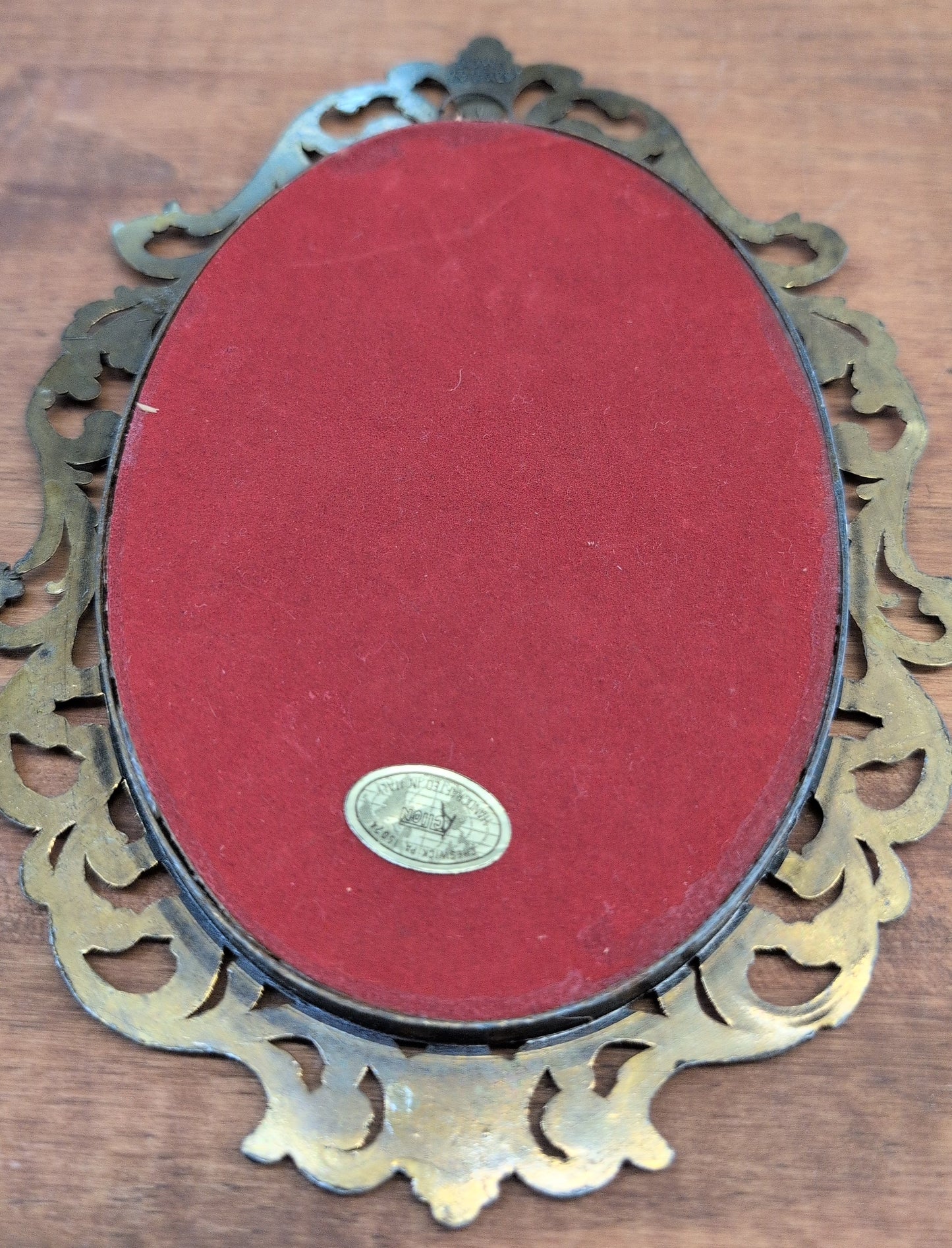 Rococo-style print with a pastoral scene in Ornate Metal Frame