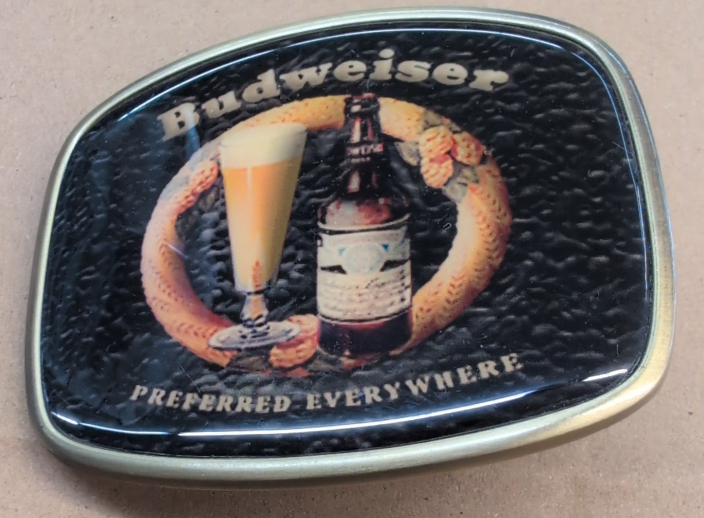 Budweiser bottle Belt Buckle. Like New