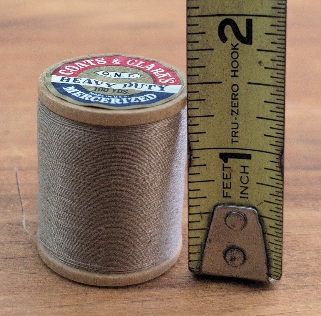 Coats and Clarks Tan Sewing Thread.