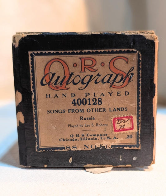 QRS Autograph Hand Played 400128 Song Roll for Player Piano